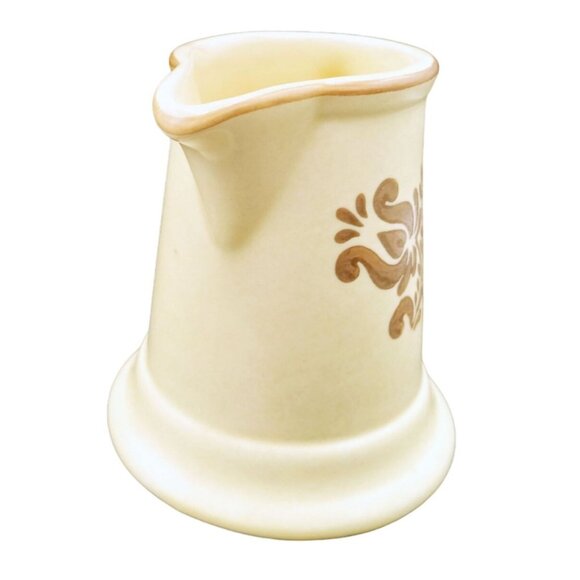 Pfaltzgraff Village Creamer Milk Pitcher Handle Brown Floral Design Vintage 4.5" - Picture 5 of 16